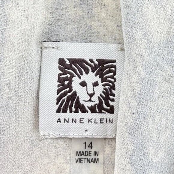 Anne Klein Snakeskin Sleeveless Chiffon Blouse Size 14 Preppy Event - Picture 5 of 11